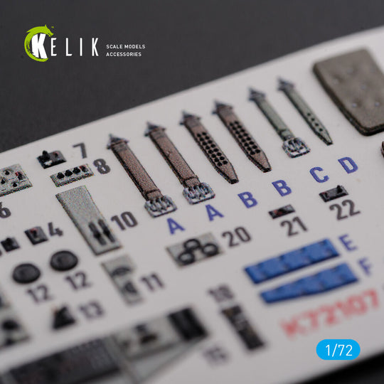 KI-21 interior 3D decals for ICM kit