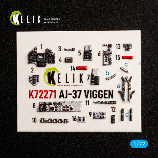 AJ-37 Viggen - interior 3D decals for Special Hobby
