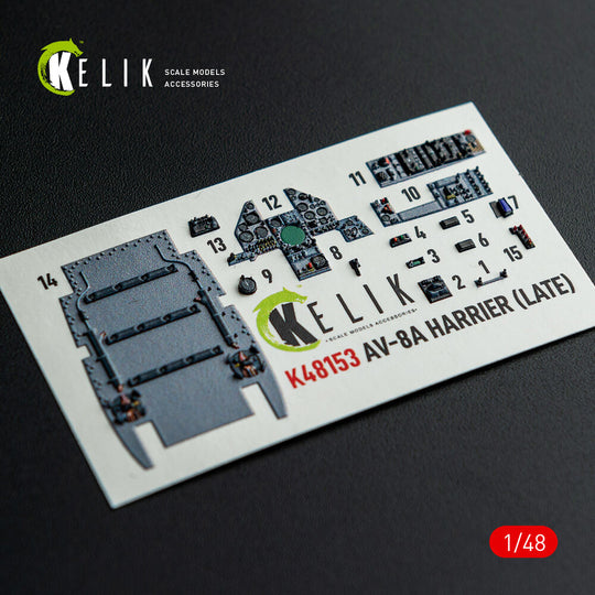 AV-8A HARRIER (Late) - interior 3D decals for Kinetic kit