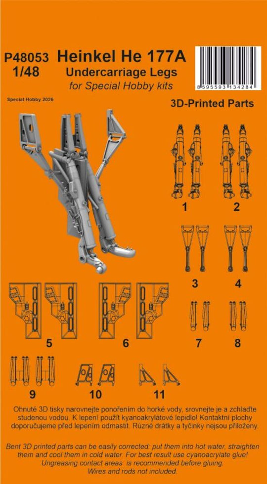 Heinkel He 177A Undercarriage Legs for Special Hobby