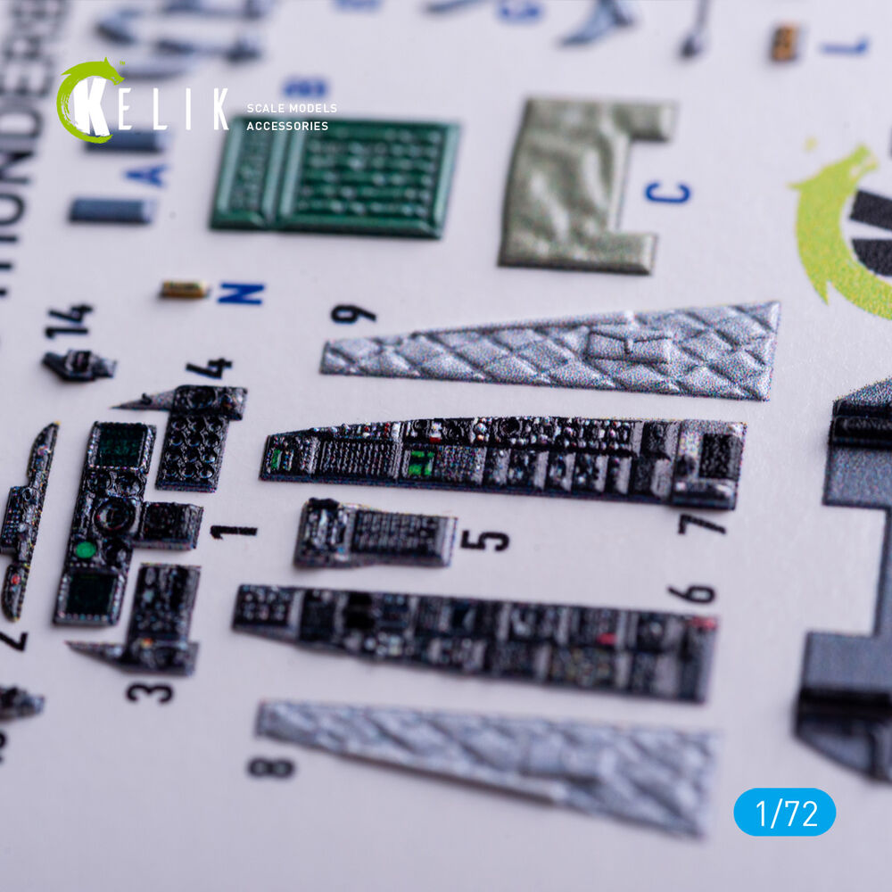 A-10C - interior 3D decals for Hasegawa kit