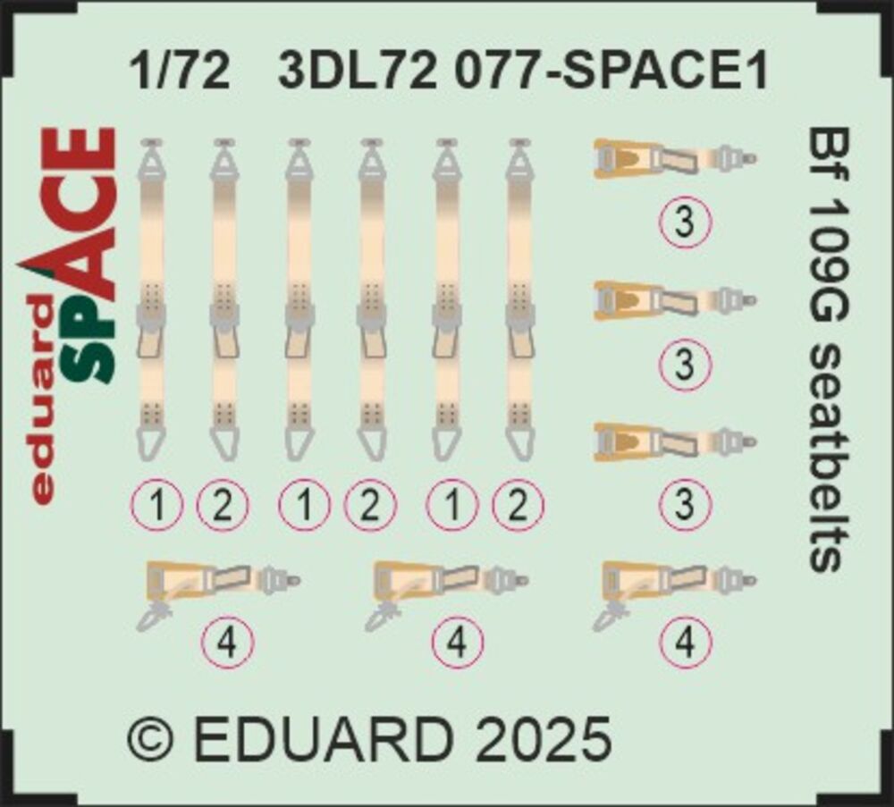 Bf 109G seatbelts SPACE