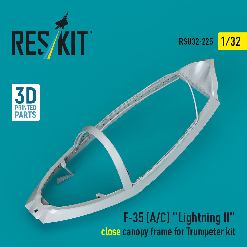F-35 (A/C) Lightning II close canopy frame for Trumpeter kit (3D Printed)