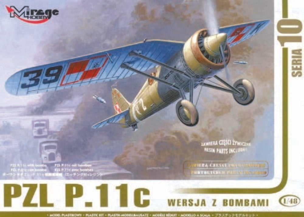 PZL P.11c mit Bomben, Resin- und Fotoätzteilen