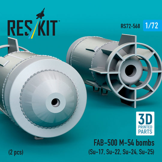 FAB-500 M-54 bombs (2 pcs) (Su-17, Su-22, Su-24, Su-25) (3D Printed)