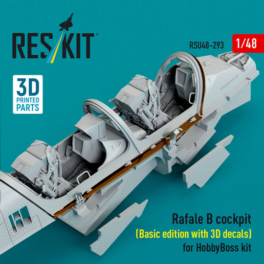Rafale B cockpit (Basic edition with 3D decals) for HobbyBoss kit (3D Printed)
