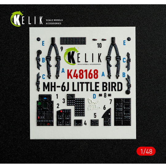 MH-6J Little Bird - interior 3D decals for ICM kit
