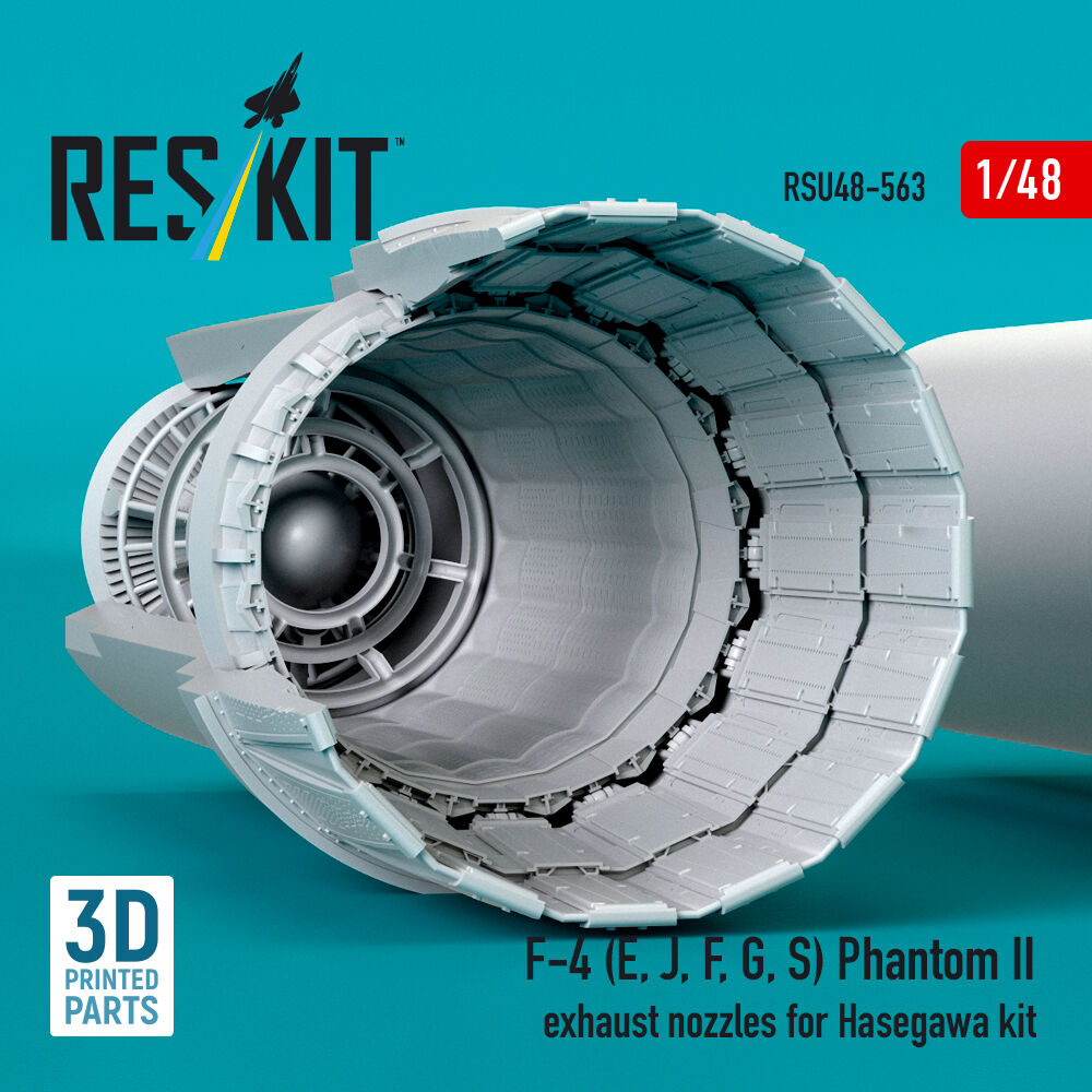 F-4 (E, J, F, G, S) Phantom II exhaust nozzles for Hasegawa kit (3D Printed)