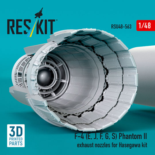 F-4 (E, J, F, G, S) Phantom II exhaust nozzles for Hasegawa kit (3D Printed)