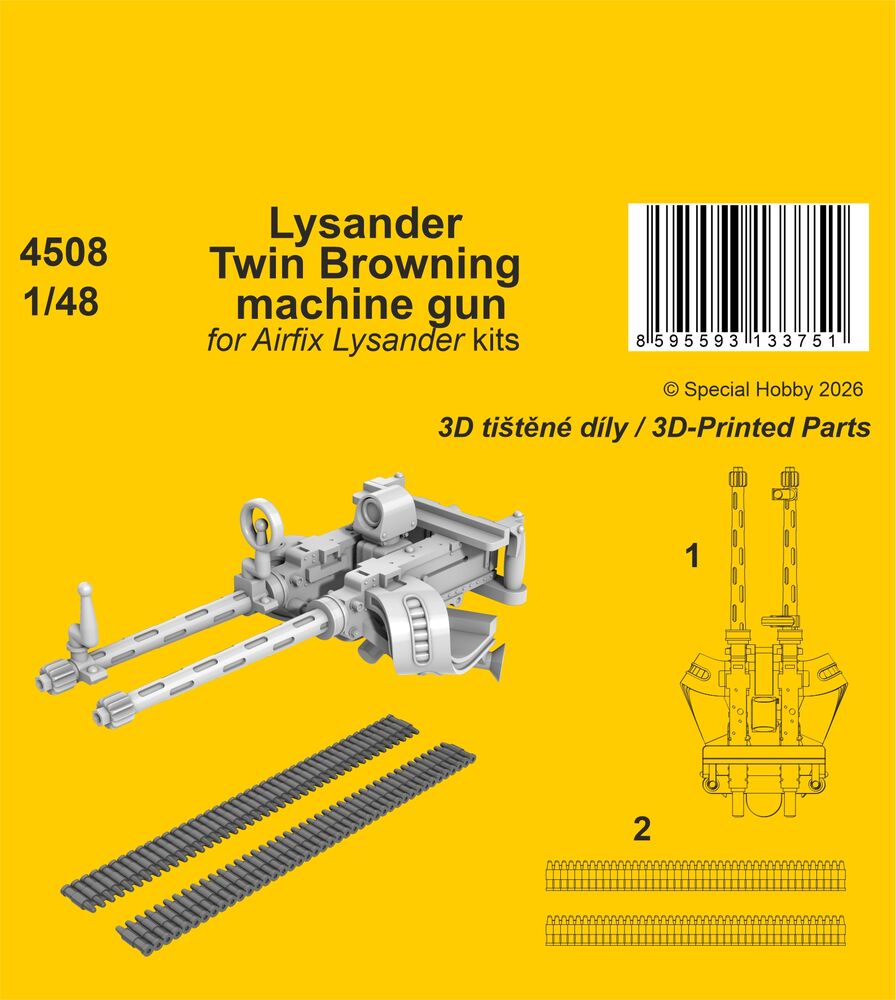 Lysander Twin Browning machine gun for Airfix