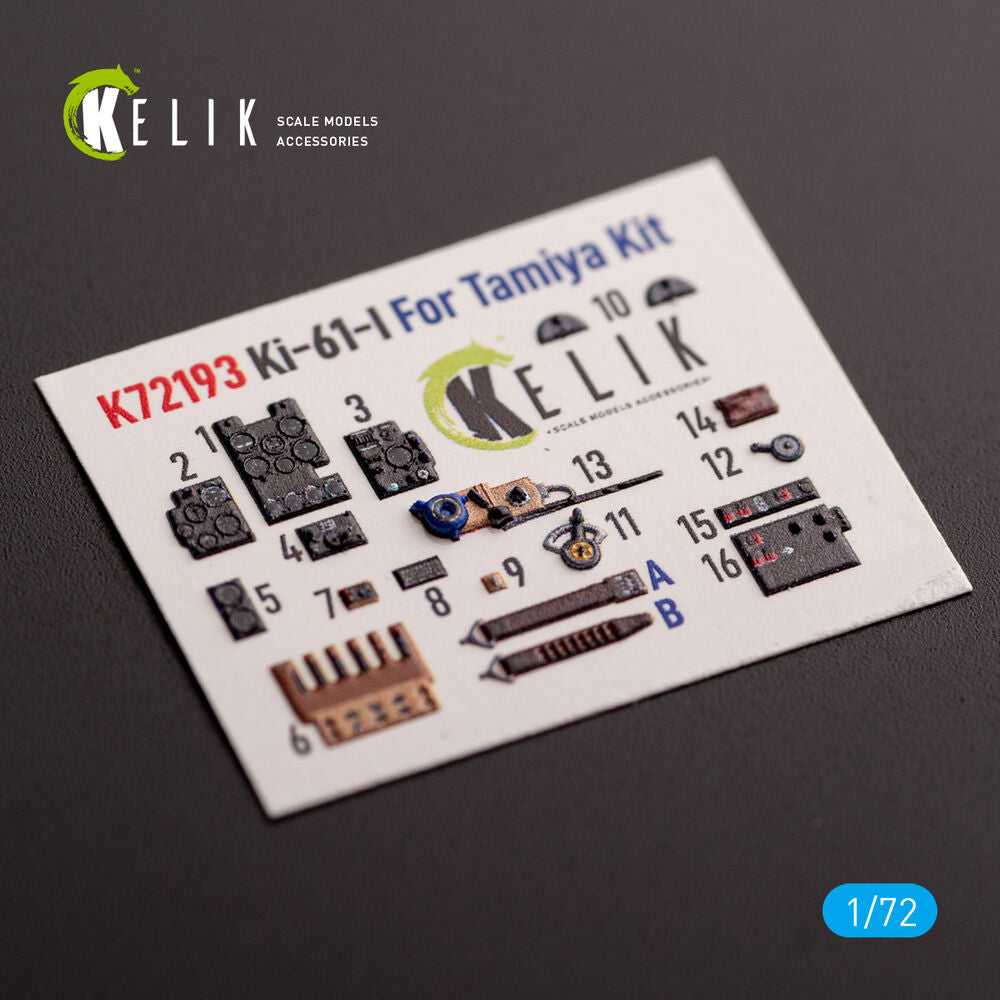 KI-61 - interior 3D decals for Tamiya kit