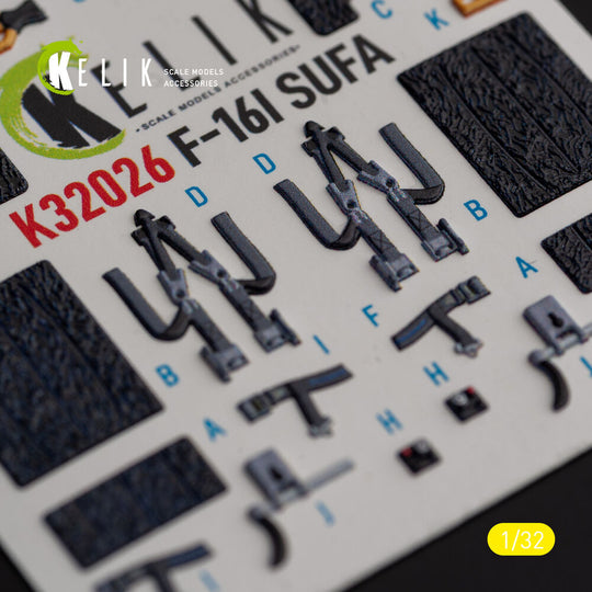 F-16I Sufa - interior 3D decals for Academy kit