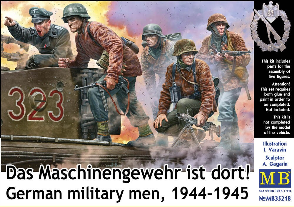 German military men, 1944-1945. Das Maschinengewehr ist dort!