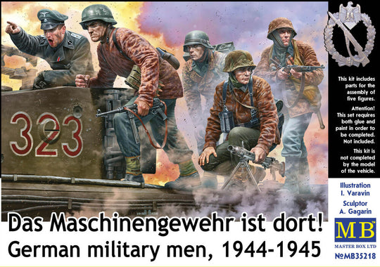 German military men, 1944-1945. Das Maschinengewehr ist dort!