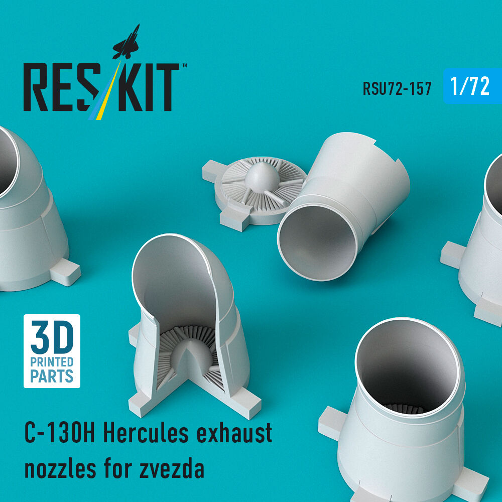 C-130H Hercules exhaust nozzles for Zvezda kit (3D Printed)