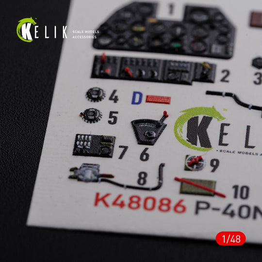 P-40N interior 3D decals for Academy kit