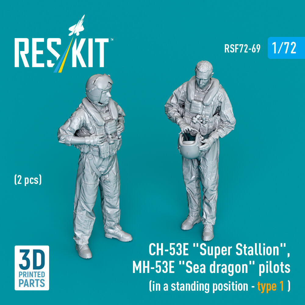 CH-53E Super Stallion, MH-53E Sea dragon pilots (in a standing position - type 1) (2 pcs) (3D Printed)