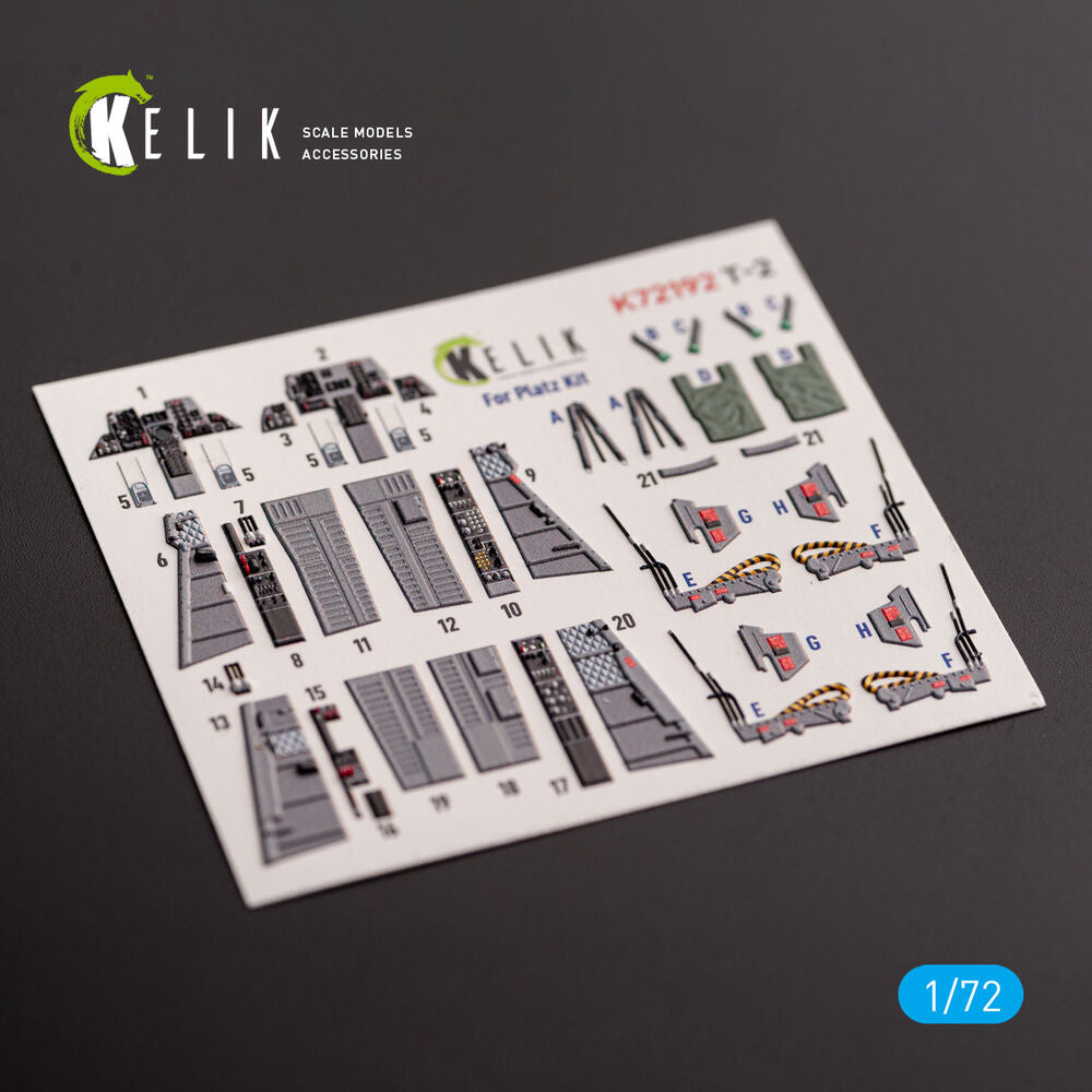 T-2 Advanced Trainer - interior 3D decals for Platz kit