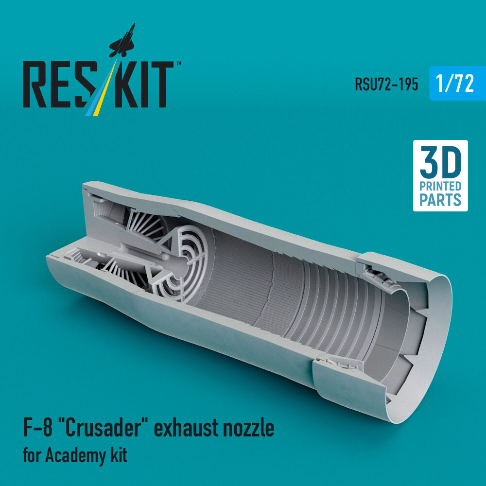 F-8 Crusader exhaust nozzle for Academy kit (3D Printed)