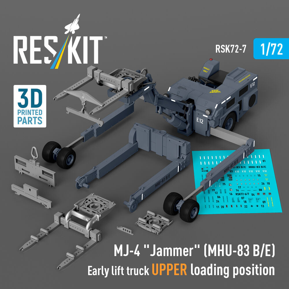 MJ-4 Jammer (MHU-83 B/E) Early lift truck UPPER loading position (3D Printed model kit)