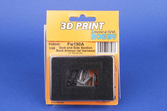 Fw190A Seat and Side Section Back Armour (w/ harness) for Tamiya