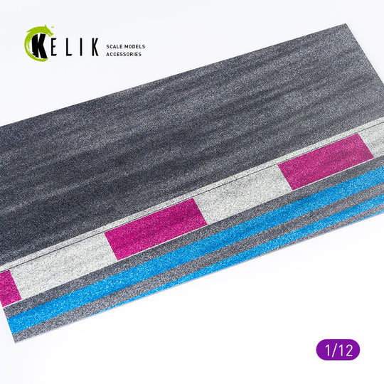 Asphalt road Moto race track type 3 Base - Acrylic 3 mm (180 x 357 mm)