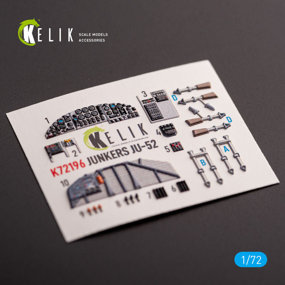Ju-52 - interior 3D decals for Italeri kit