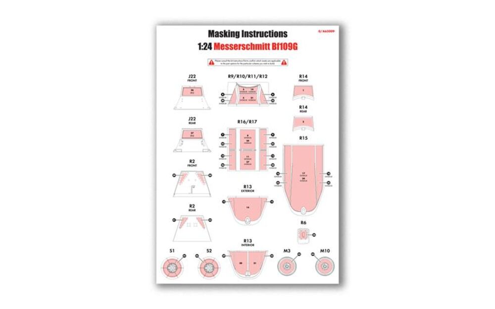Masking Set Messerschmitt Bf109G-5/G-6