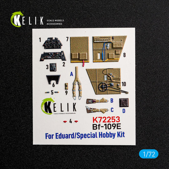 Bf-109 E - interior 3D decals for Special Hobby / Eduard