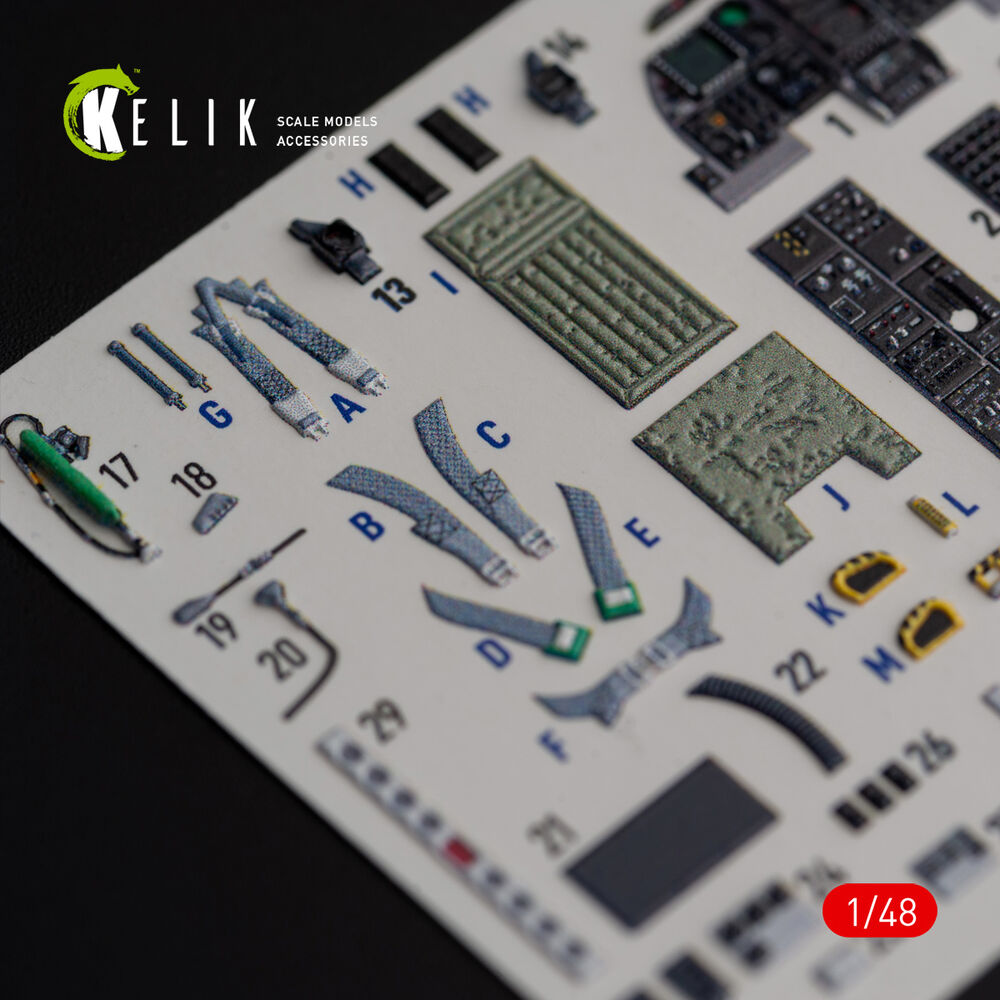 A-10C Thunderbolt II interior 3D decals for Italeri kit