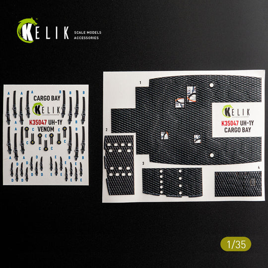 UH-1Y VENOM Cargo Bay - interior 3D decals for Trumpeter