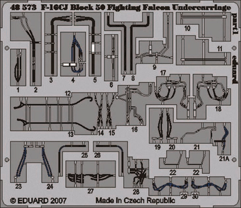 F-16CJ Block 50 Fighting Falcon undercarriage für Tamiya Bausatz