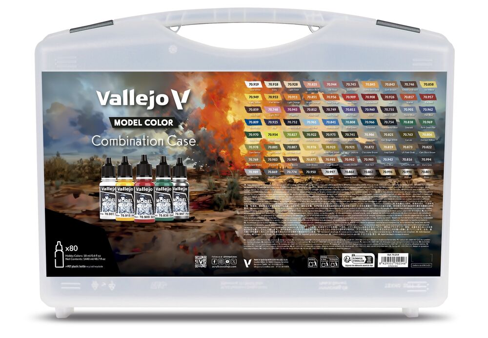 Model Color: Combination Case. Includes: 80 colors selected for BSL combinations (base, shadow & light tones) 18 ml