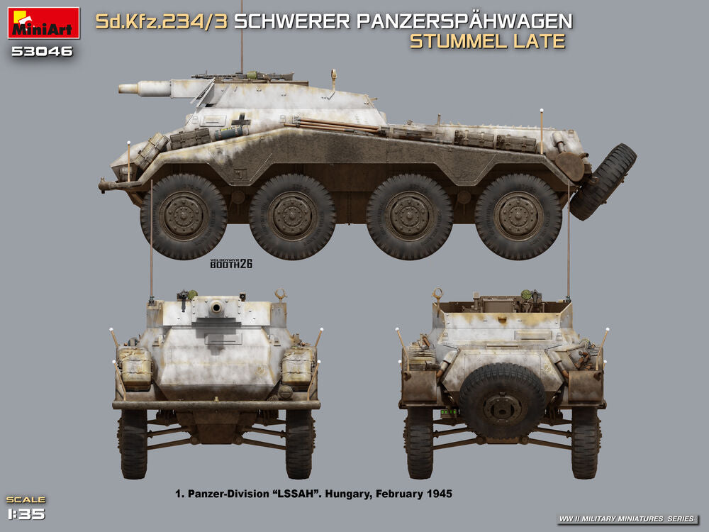 Sd.Kfz.234/3 Schwerer Panzerspähwagen Stummel Late