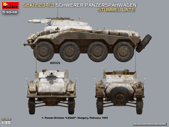Sd.Kfz.234/3 Schwerer Panzerspähwagen Stummel Late
