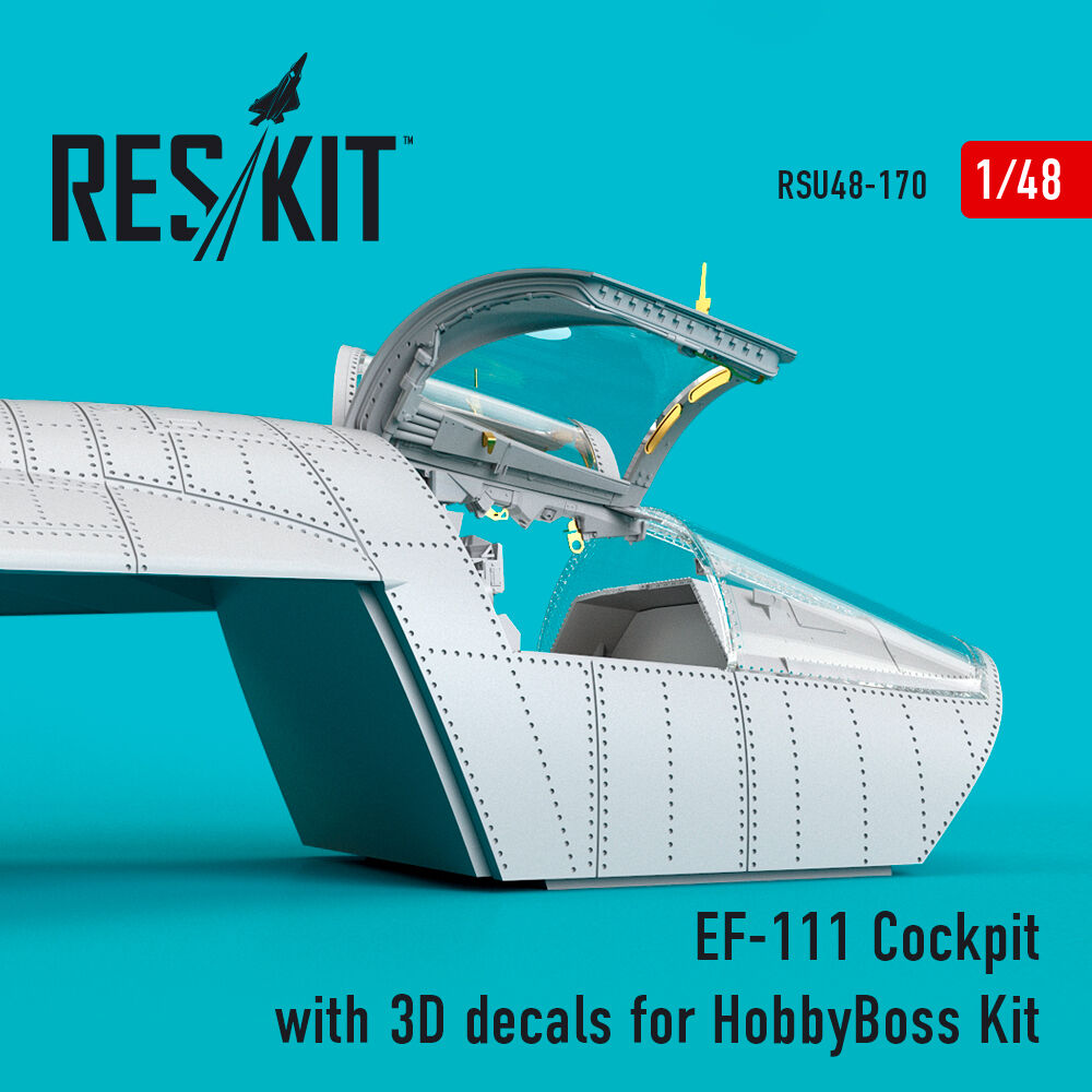 EF-111 Cockpit with 3D decals for HobbyBoss kit (3D Printed)