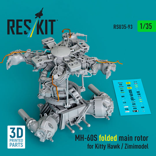 MH-60S folded main rotor for Kitty Hawk / Zimimodel (3D Printed)