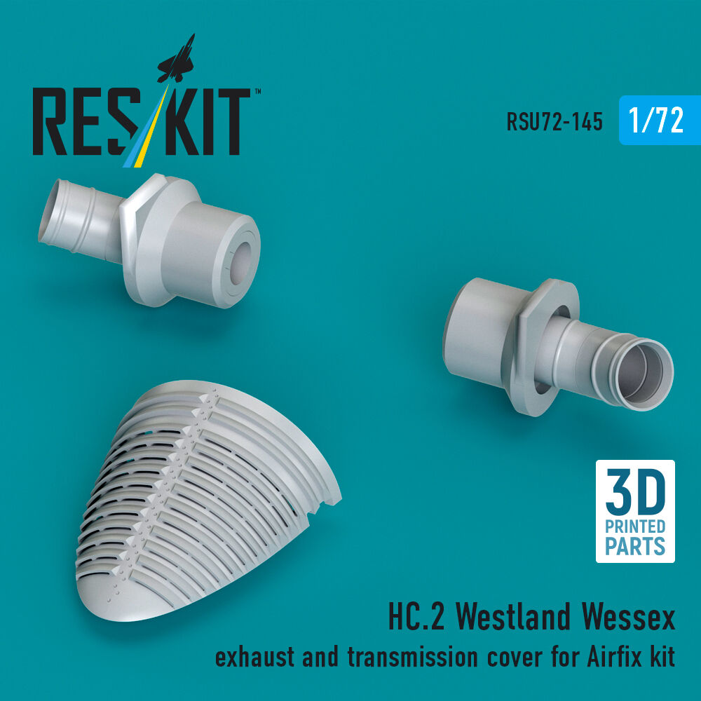 HC.2 Westland Wessex exhaust and transmission cover (3D Printed) for Airfix