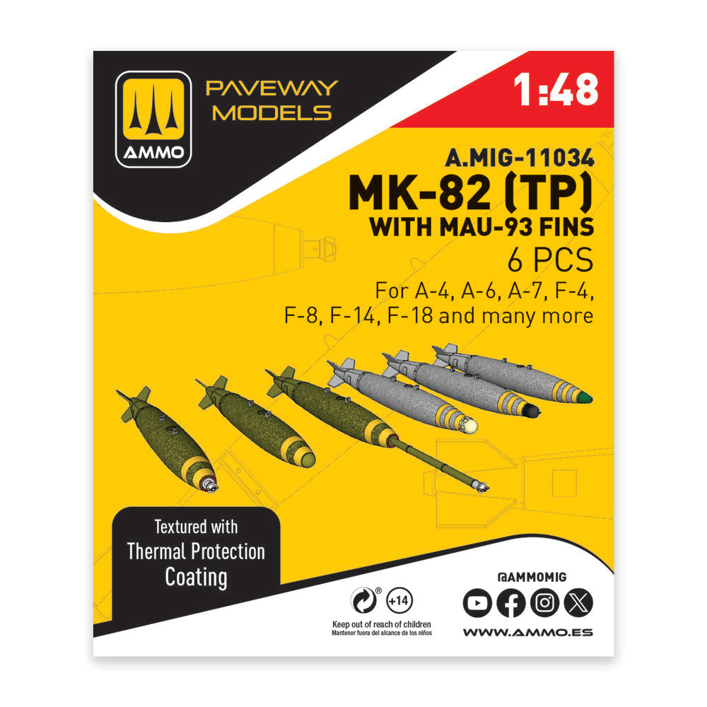 MK-82 with thermal protection and MAU-93 fin (6 pcs)