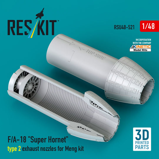 F/A-18 Super Hornet type 2 exhaust nozzles for Meng kit (3D Printed)