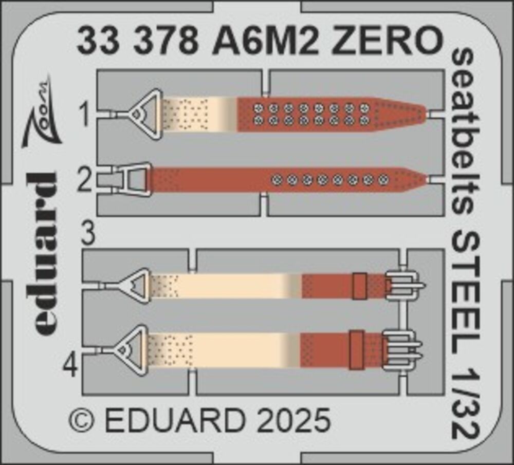 A6M2 Zero seatbelts STEEL  TAMIYA