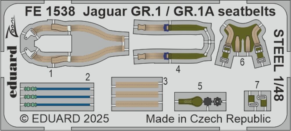 Jaguar GR.1 / GR.1A seatbelts STEEL  AIRFIX