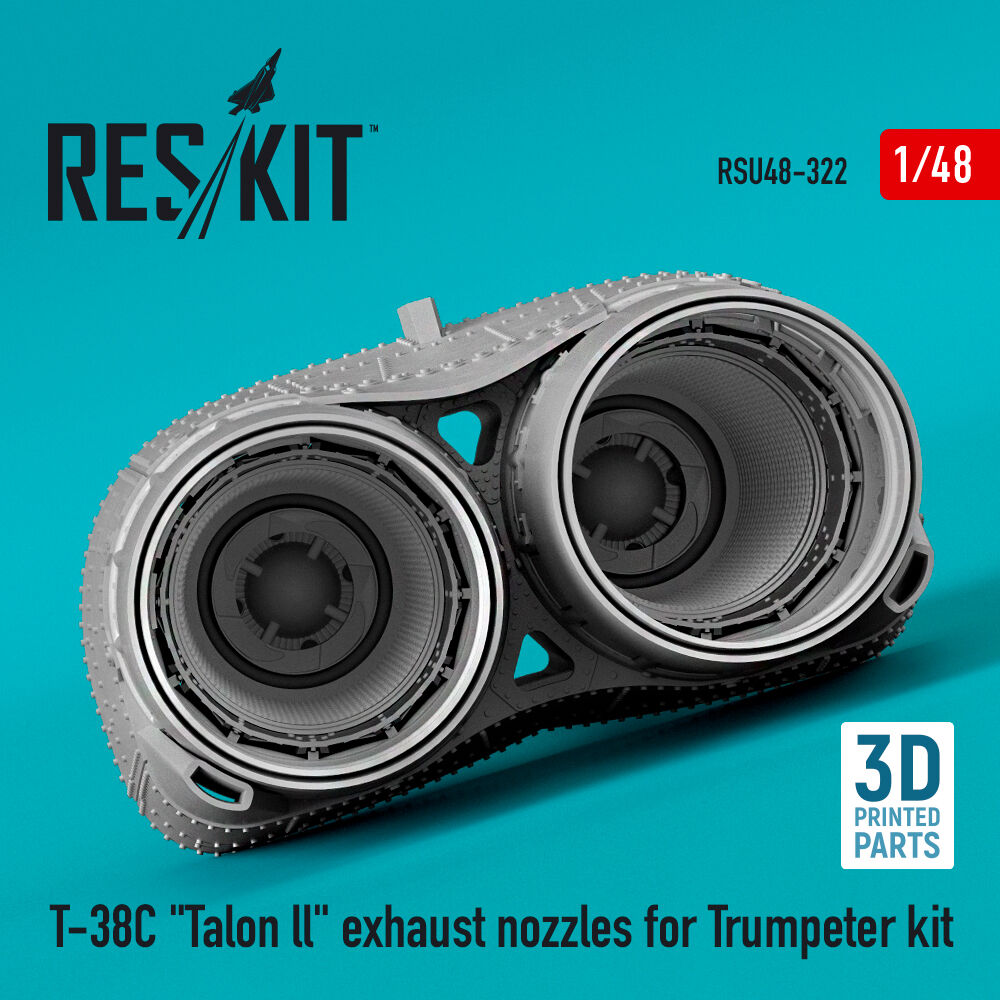 T-38C Talon ll exhaust nozzles for Trumpeter kit (3D Printed)