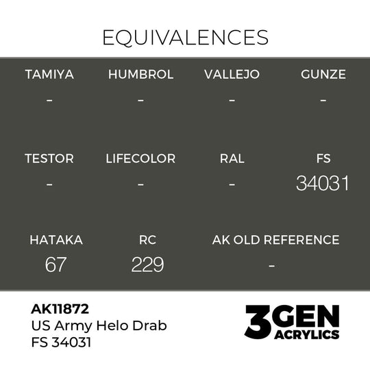 US Army Helo Drab FS 34031