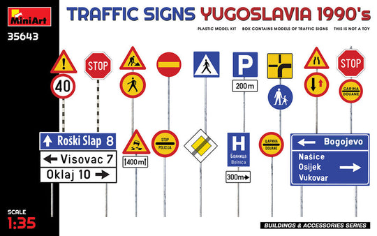 Traffic Signs. Yugoslavia 1990's