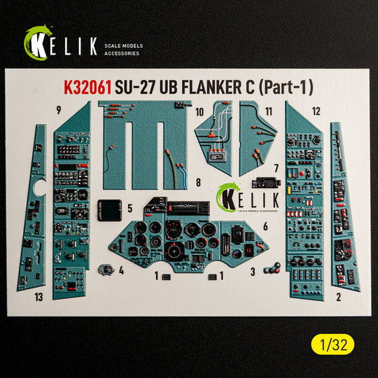 SU-27UB Flanker C - interior 3D decals for Trumpeter kit