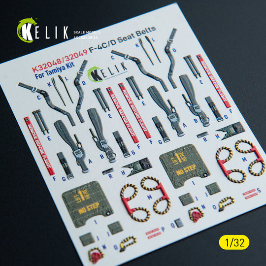F-4C - interior 3D decals for Tamiya kit