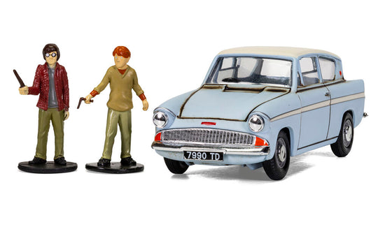 Harry Potter -  Enchanted Ford Anglia w/Harry and Ron figures