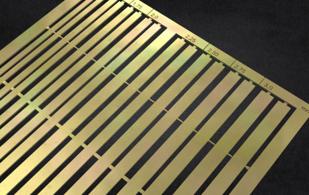PE Brass Strips B: 1,25 - 3 mm (0,10mm thickness)