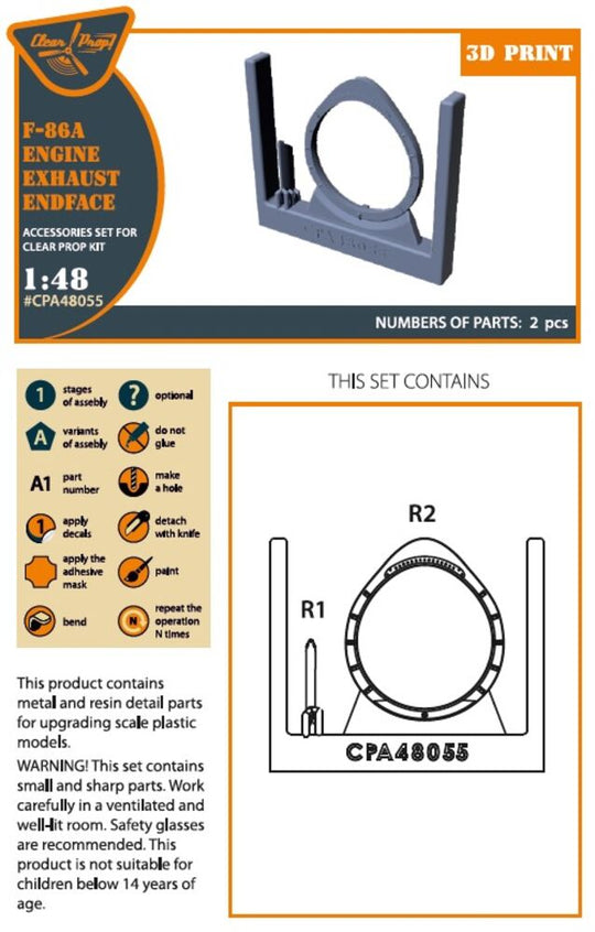 F-86A engine exhaust endface for CP kits